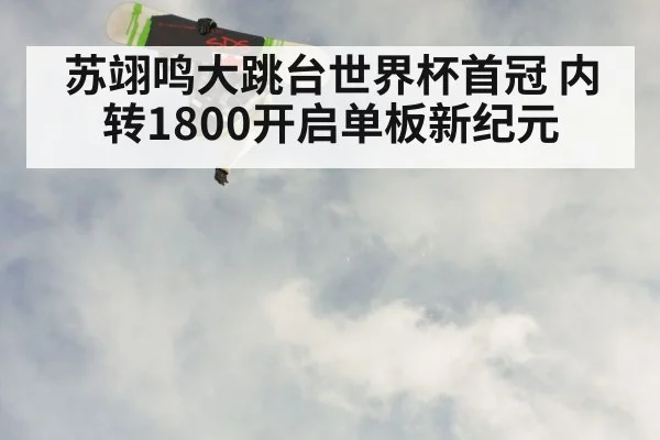 苏翊鸣大跳台世界杯首冠 内转1800开启单板新纪元